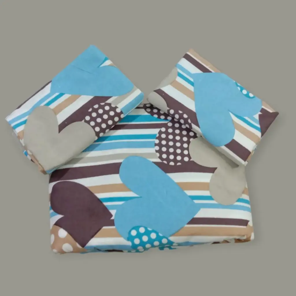 Double Bedsheet 90x100 with 2 Pillow Covers